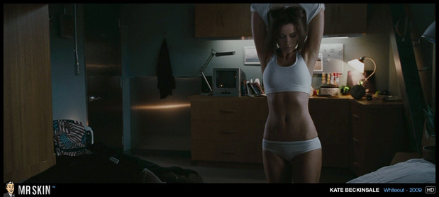 Kate Beckinsale in sports bra & panties; Celebrity Panties 