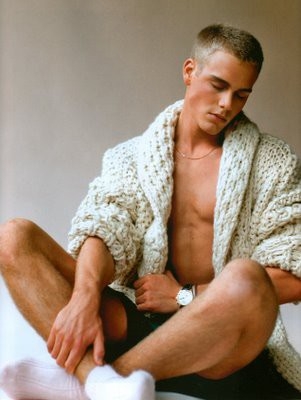 great wide knit sweater; Men 