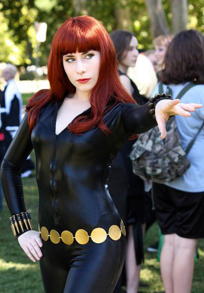 Small breasted Black Widow; Uniform 