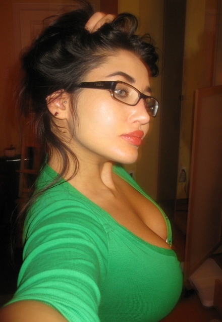 Busty babe with glasses tight top selfshot; Amateur Babe Big Tits Other Hot 